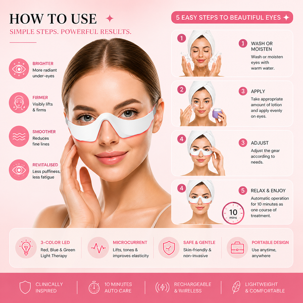 Slay EyeLift™ 3-Color LED Microcurrent Eye Massager