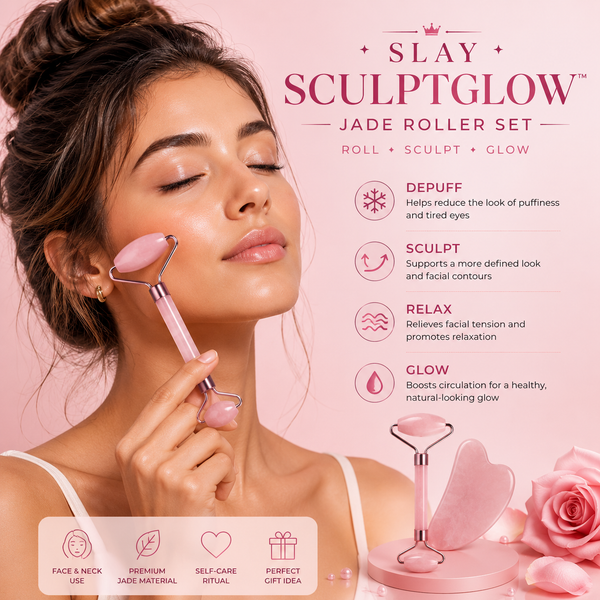 Slay SculptGlow™ Jade Roller Set